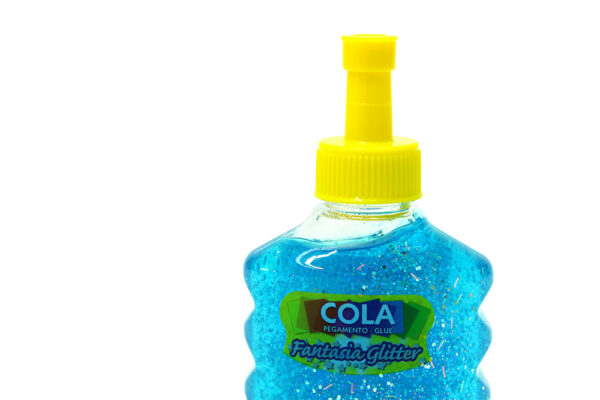Cola Fantasia Glitter Azul