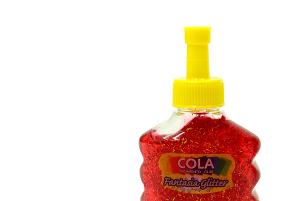 Cola Fantasia Glitter Vermelho