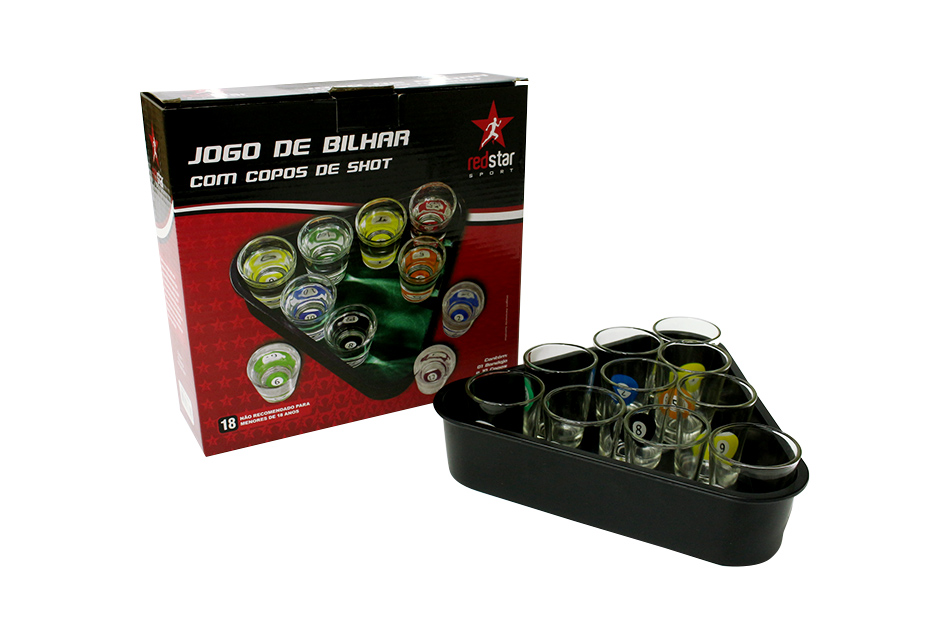 Jogo Bilhar Alcoólico - A Pronta Entrega - Loja Big!