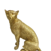 Escultura Leopardo Dourado